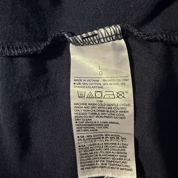 Womens Banana Republic LS Navy Blue Timeless Tee T-Shirt L Intemporel Layering - Picture 4 of 8